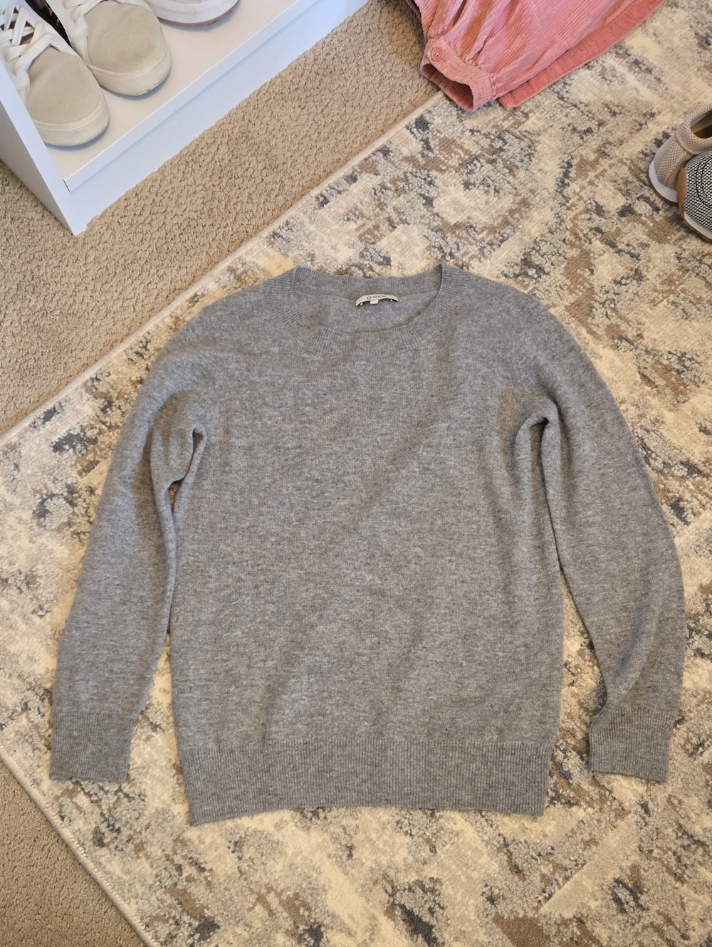 Quince Kids Gray Crewneck Sweater